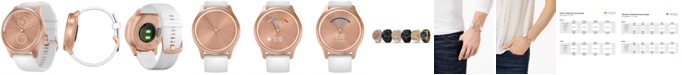 Garmin Unisex Vivomove 3 Style Rose Gold Silicone Strap Smart Watch 24.1mm